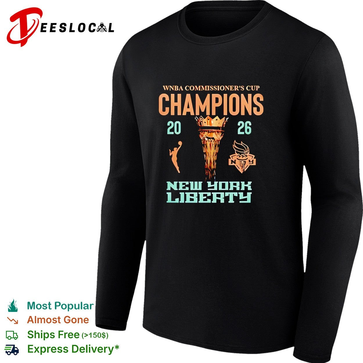 New York Liberty WNBA Commissioner’s Cup champions 2026 shirt