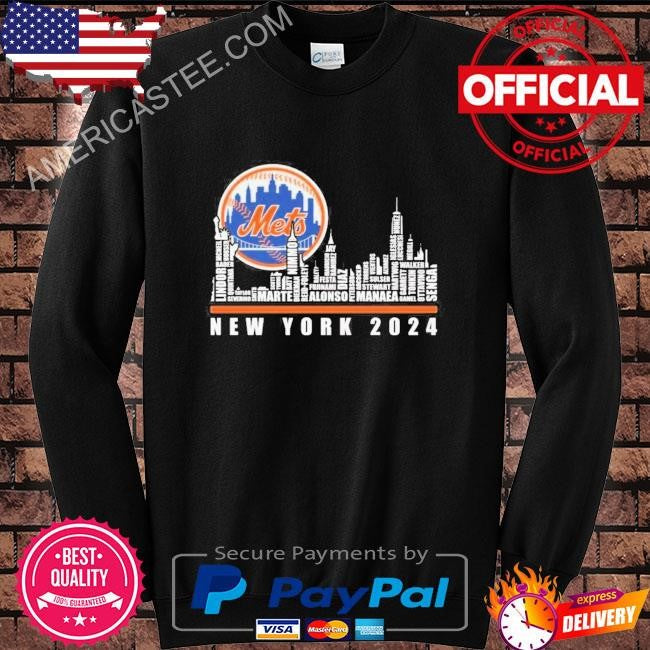 New York Mets Best Baseball Team Players And City Skyline 2024 Logo T-Shirt