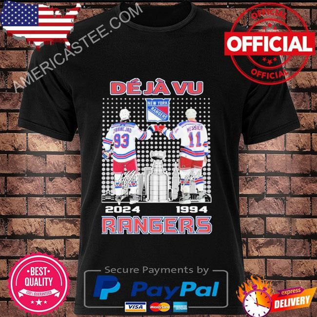 New york rangers dj vu champions 2024 1994 hockey fan shirt