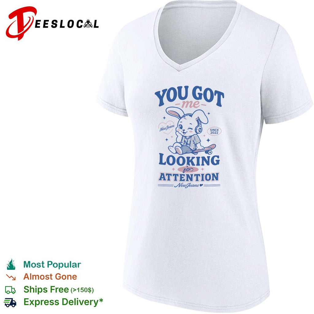 NewJeans You Got Me Looking for Attention Bunny shirt