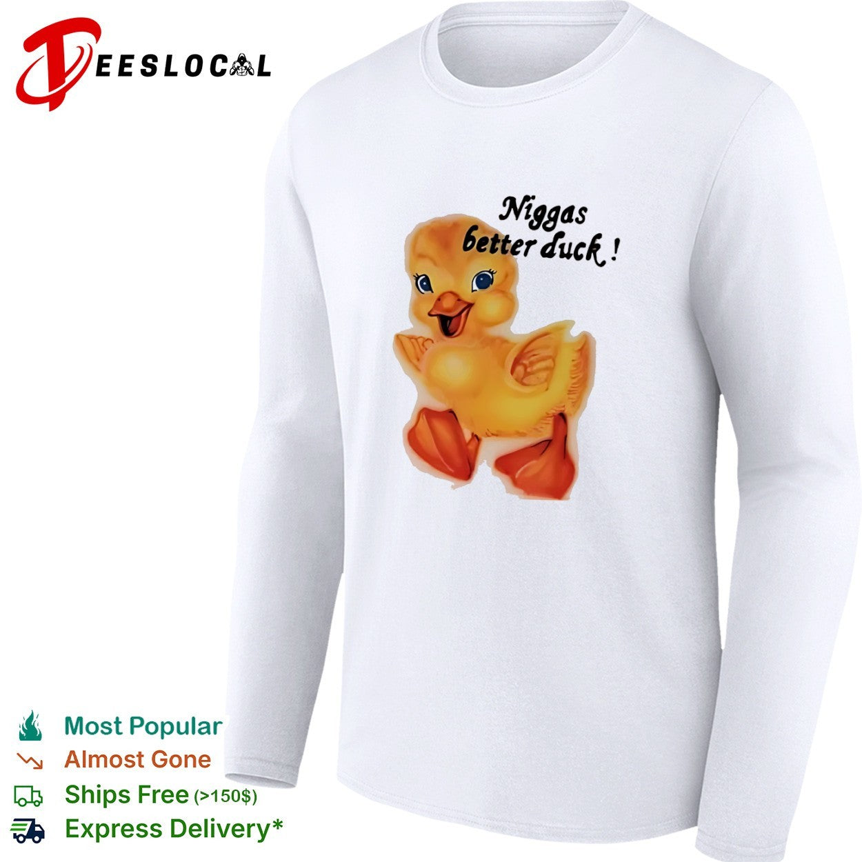 Niggas better duck Airbrushed Duck Meme 90s Streetwear Nostalgia shirt