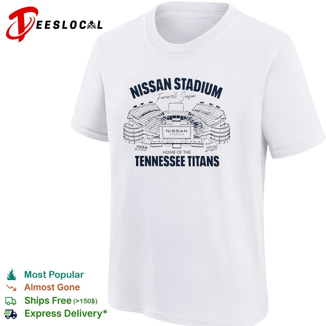 Nissan Stadium Farewell Season 1999 2026 Home of the Tennessee Titans shirt