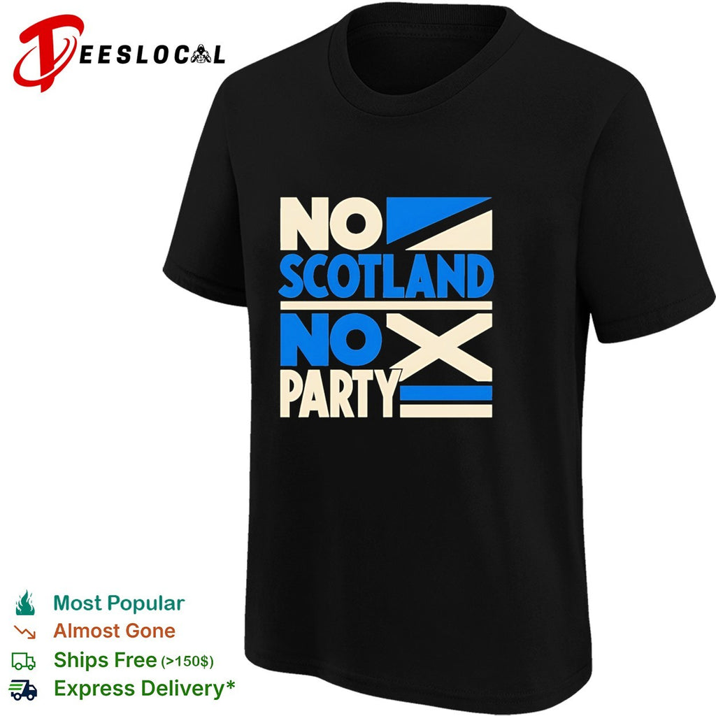 No Scotland No Party Scottish Football retro shirt