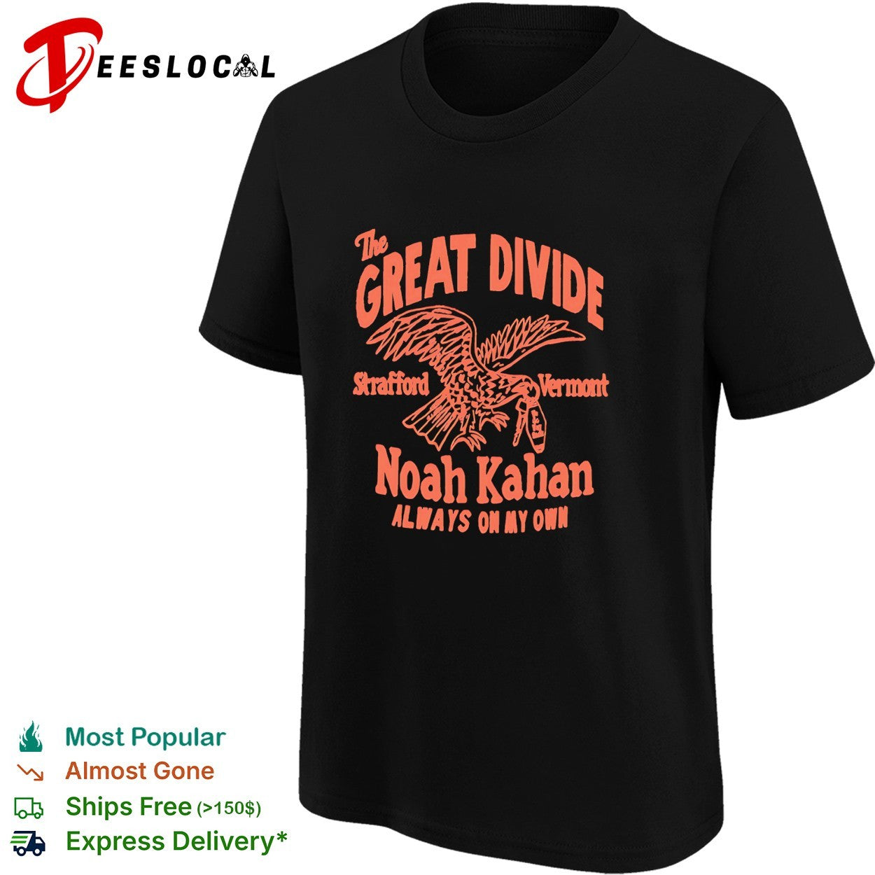 Noah Kahan The Great Divide Strafford Vermont eagle shirt