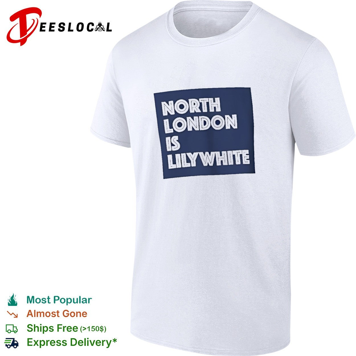 North London is Lilywhite Tottenham Hotspur Football Club shirt
