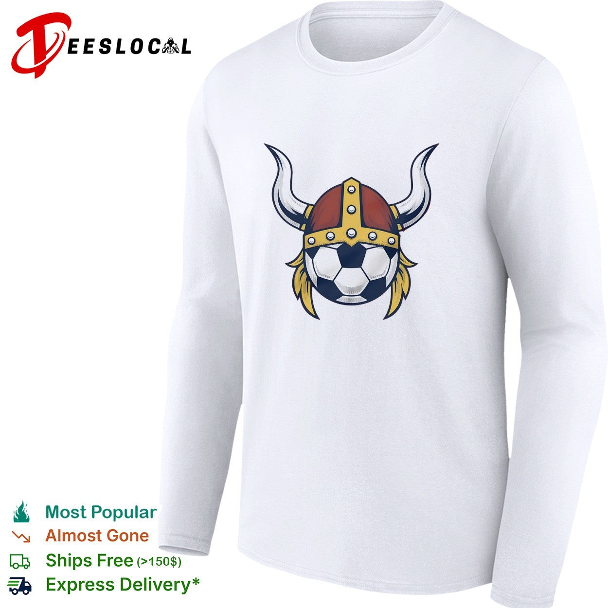 Norway Soccer ball Viking helmet shirt