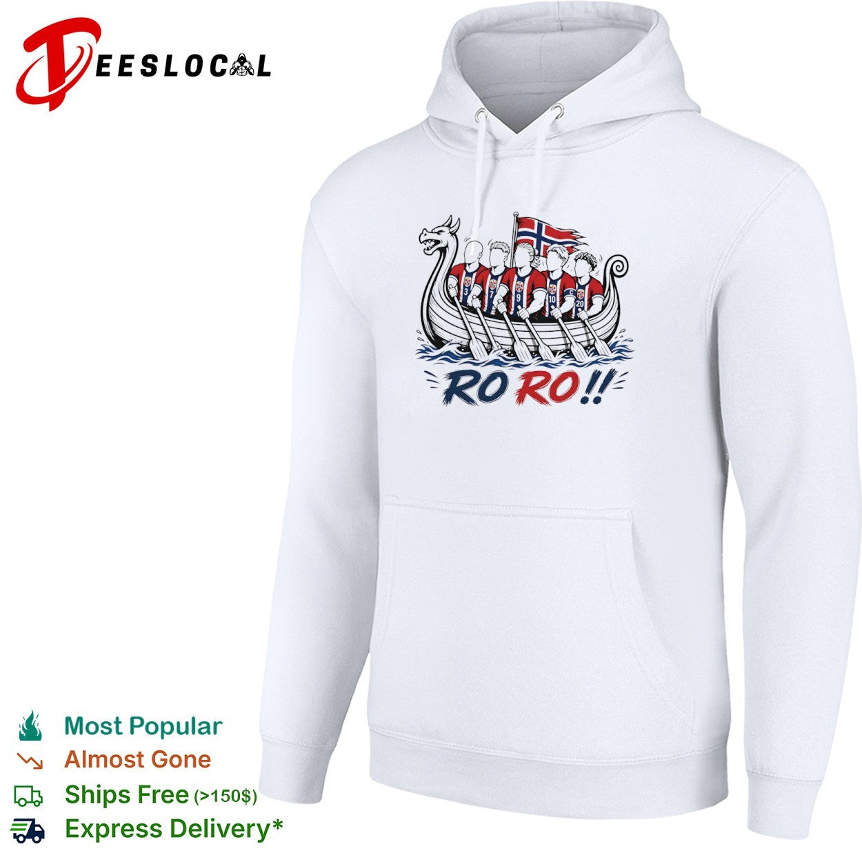 Norway team ro viking boat shirt
