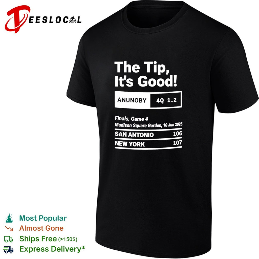 OG Anunoby tip shot Knicks NBA Finals Game 4 New York vs San Antonio June 10 2026 shirt