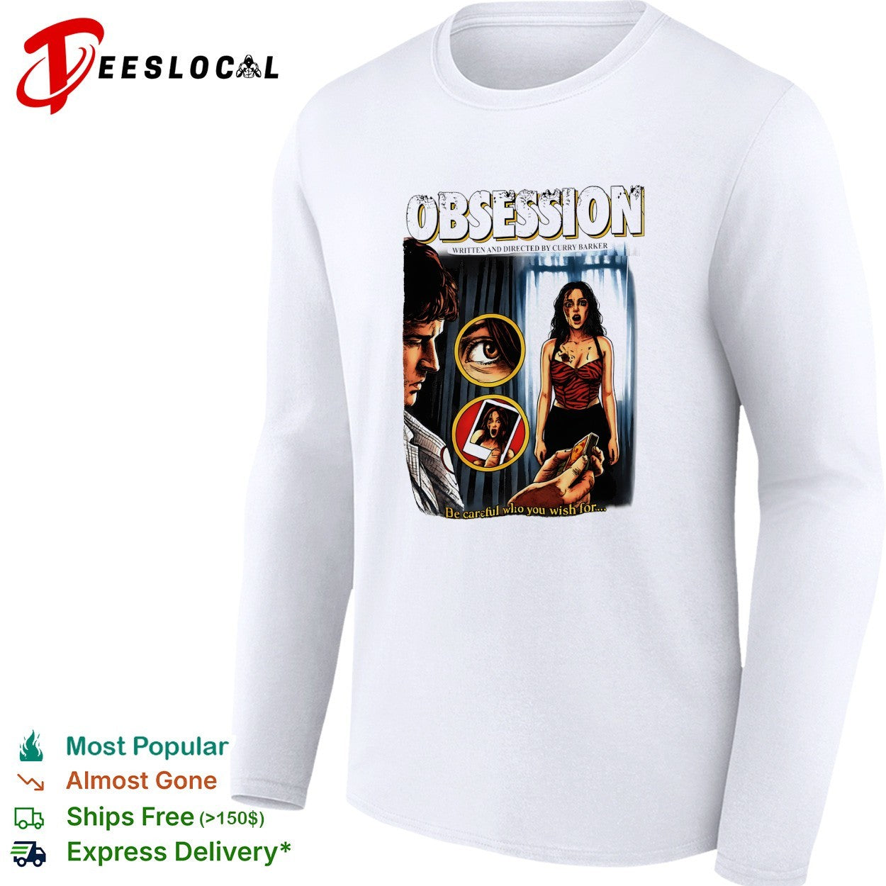 Obsession horror movie poster be careful who you wish for shirt