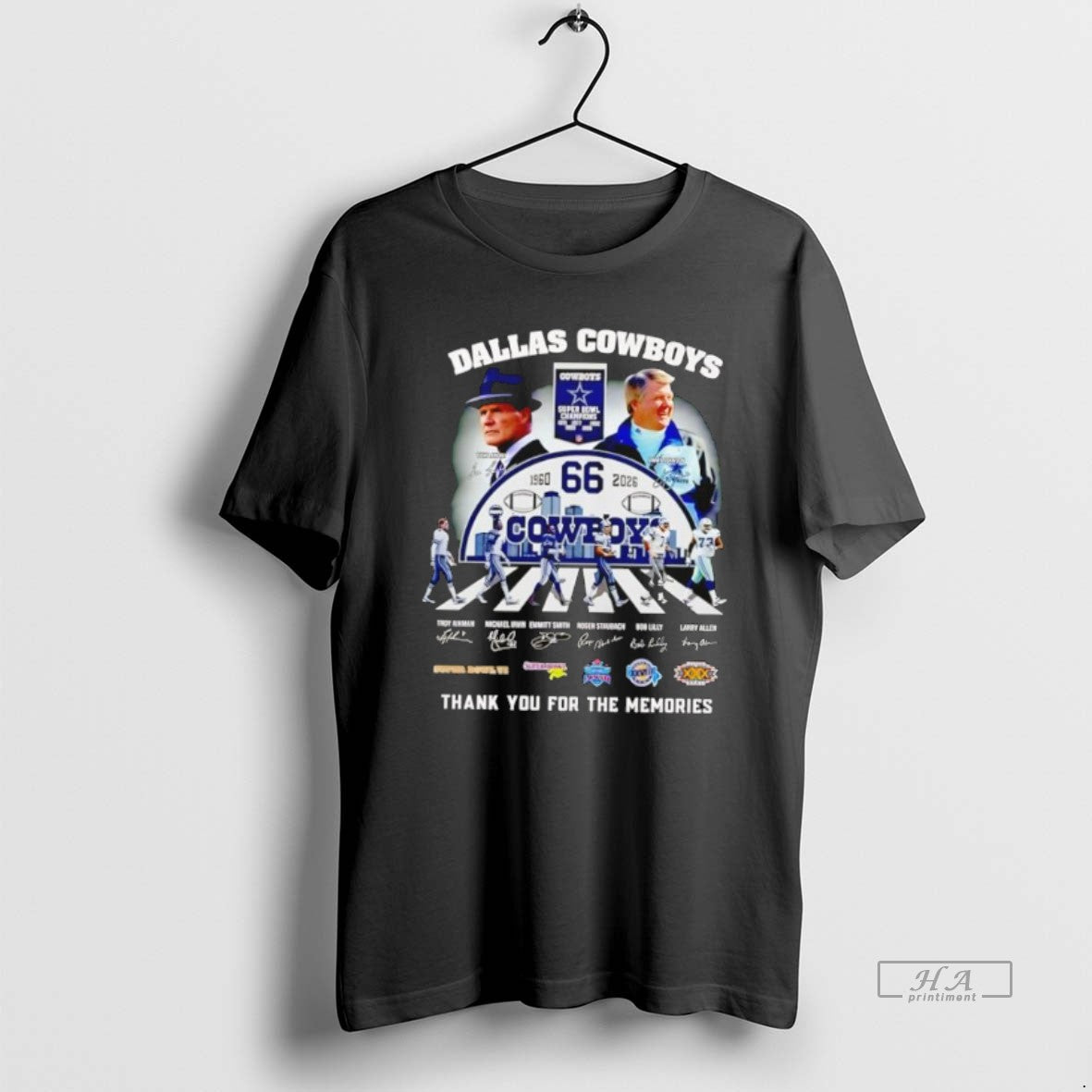 Official Dallas Cowboys 66 Years Signature Thank You Memories T-Shirts, Hoodie, Sweatshirt