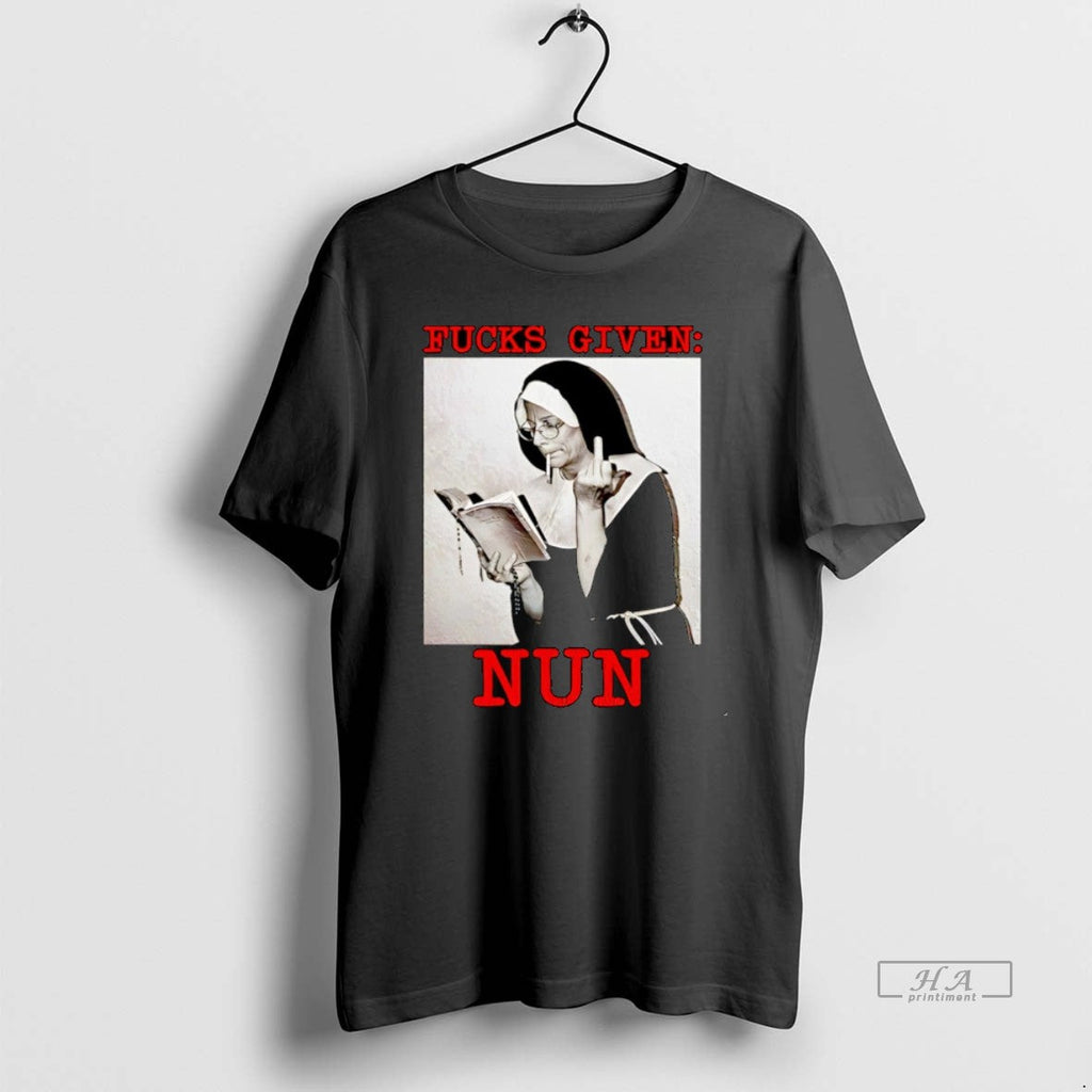 Official Fucks Given Nun Smoking T-Shirts, Hoodie, Sweatshirt