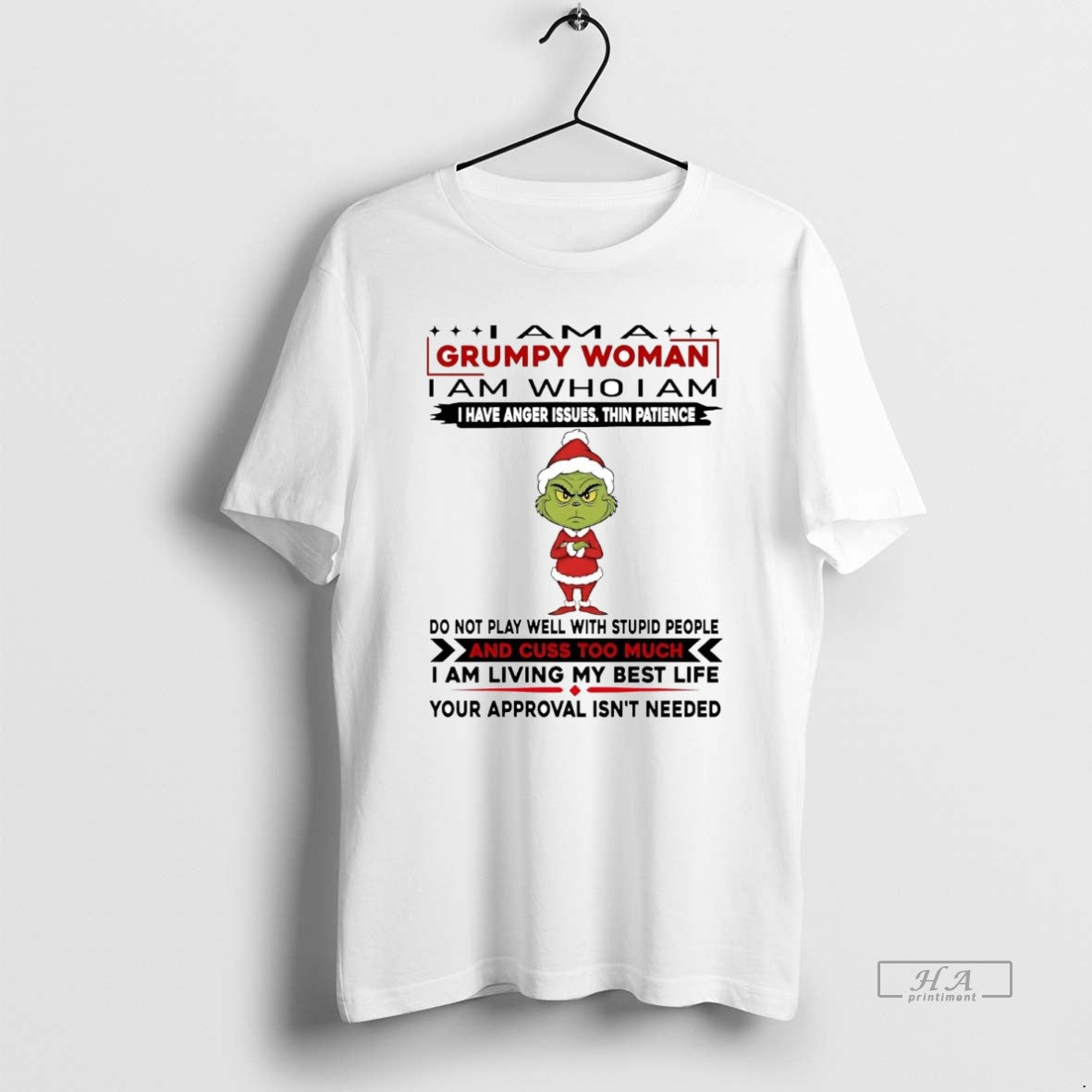 Official Grinch I Am Grumpy Woman I Have Anger Issues Thin Patience T-Shirts, Hoodie, Sweatshirt