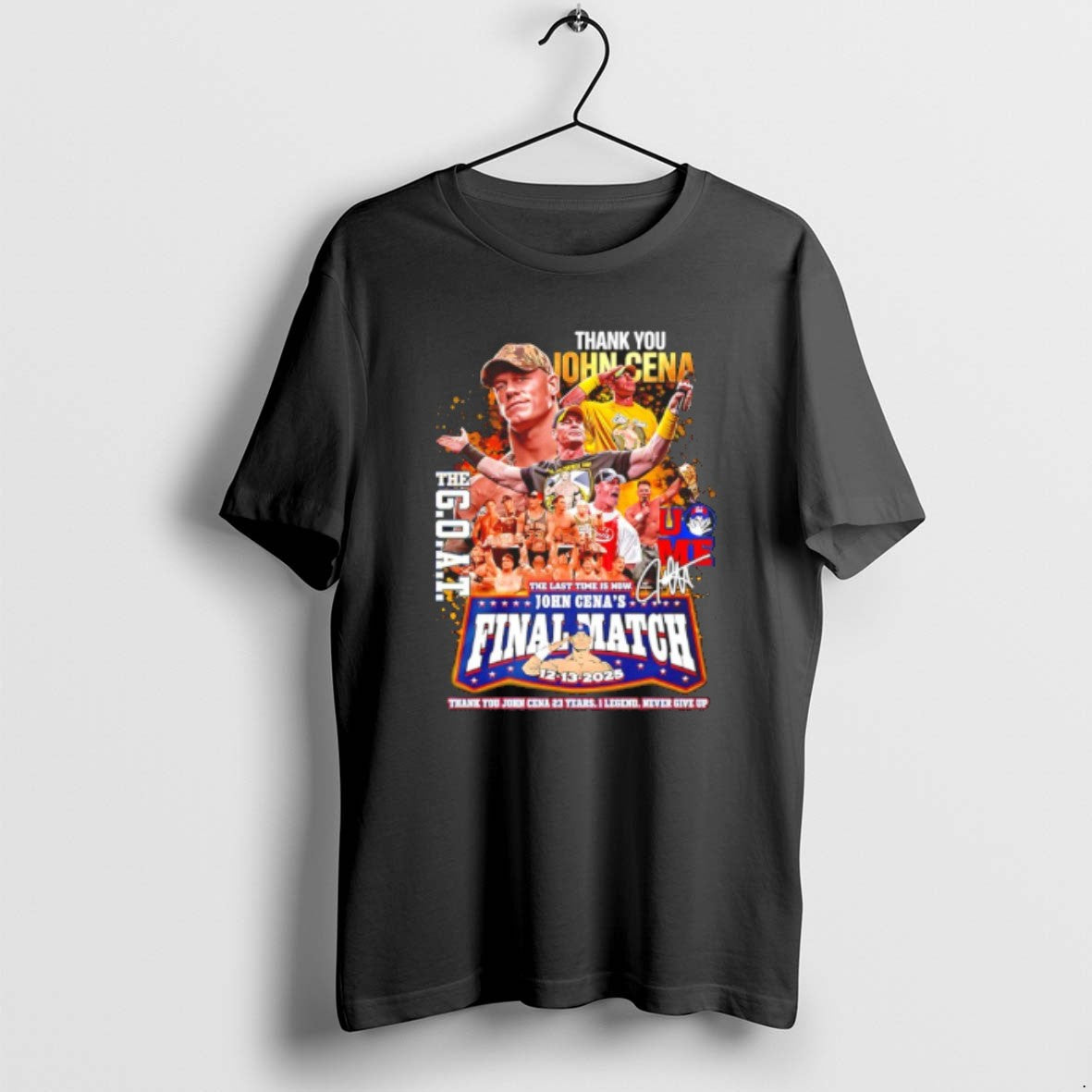Official John Cena Final Match Thank You Goat Signature T-Shirts, Hoodie, Sweatshirt