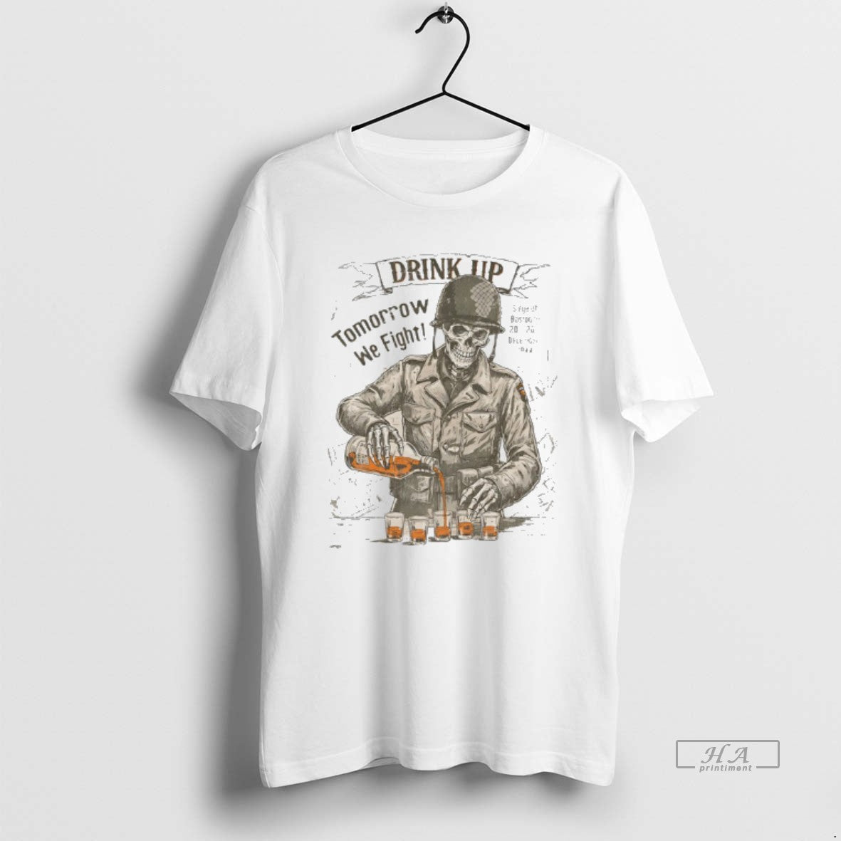 Official Skeleton Drink Up Tomorrow We Fight T-Shirts, Hoodie, Sweatshirt