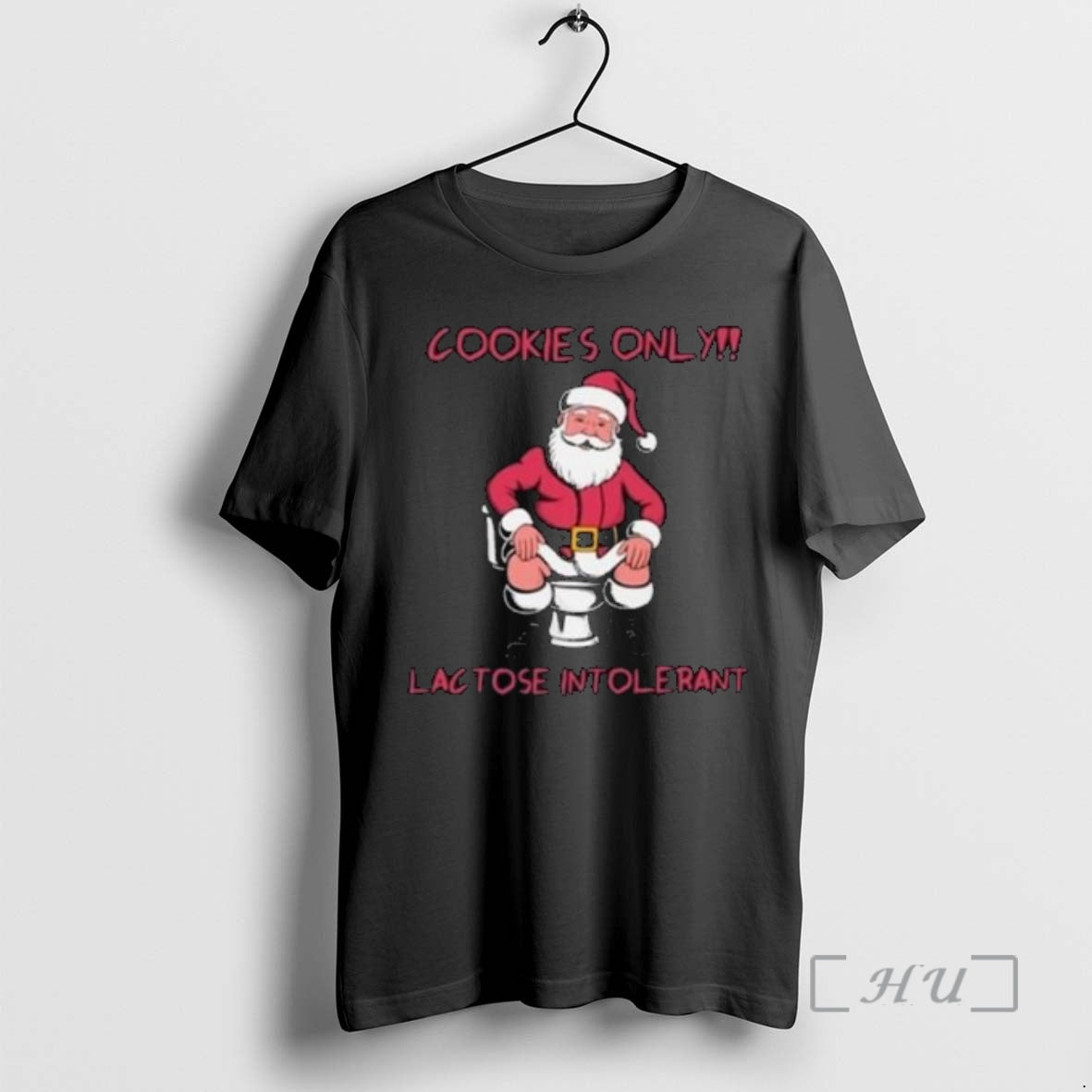 Officials Cookies Only Santa Toilet Lactose Intolerant Circle Black T-Shirts, Hoodie, Sweatshirt
