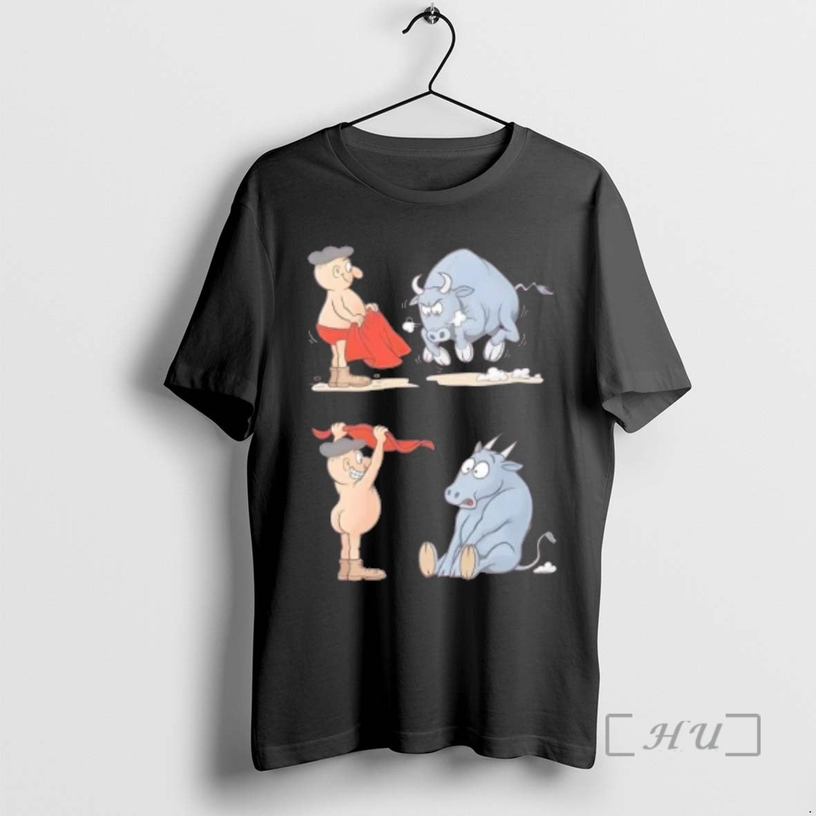 Officials Matador Bullfighter Naked Gag Cartoon T-Shirts, Hoodie, Sweatshirt