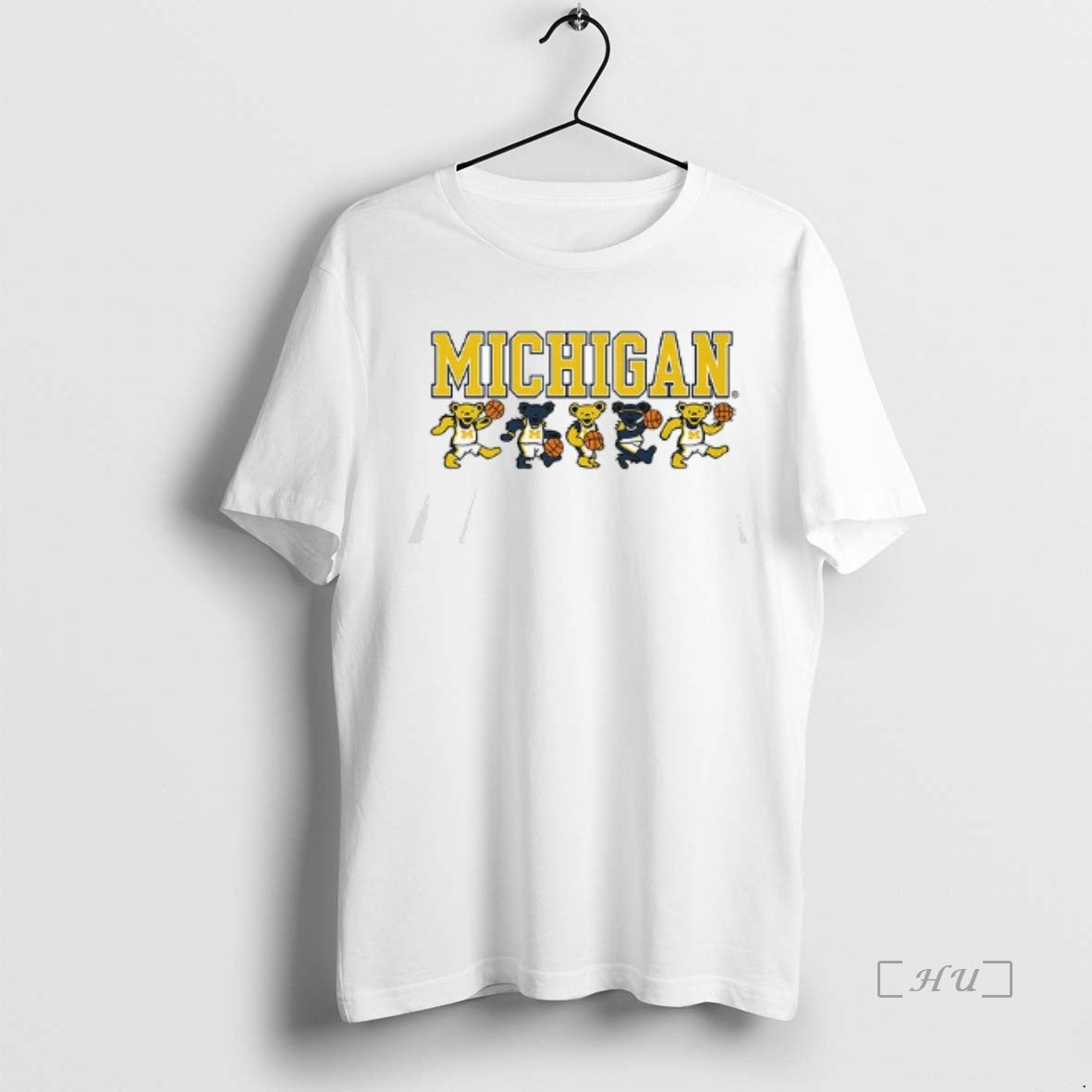 Officials Michigan Wolverines X Grateful Dead Dancing Bear Basketball Mascot Double Sided T-Shirts, Hoodie, Sweatshirt