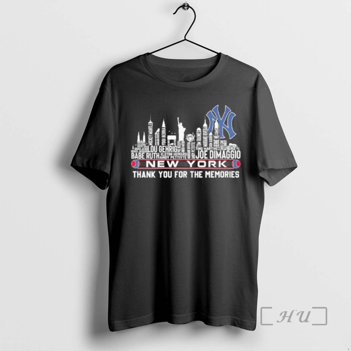 Officials New York Yankees Name Players City Skyline Shape Thank You Memories T-Shirts, Hoodie, Sweatshirt