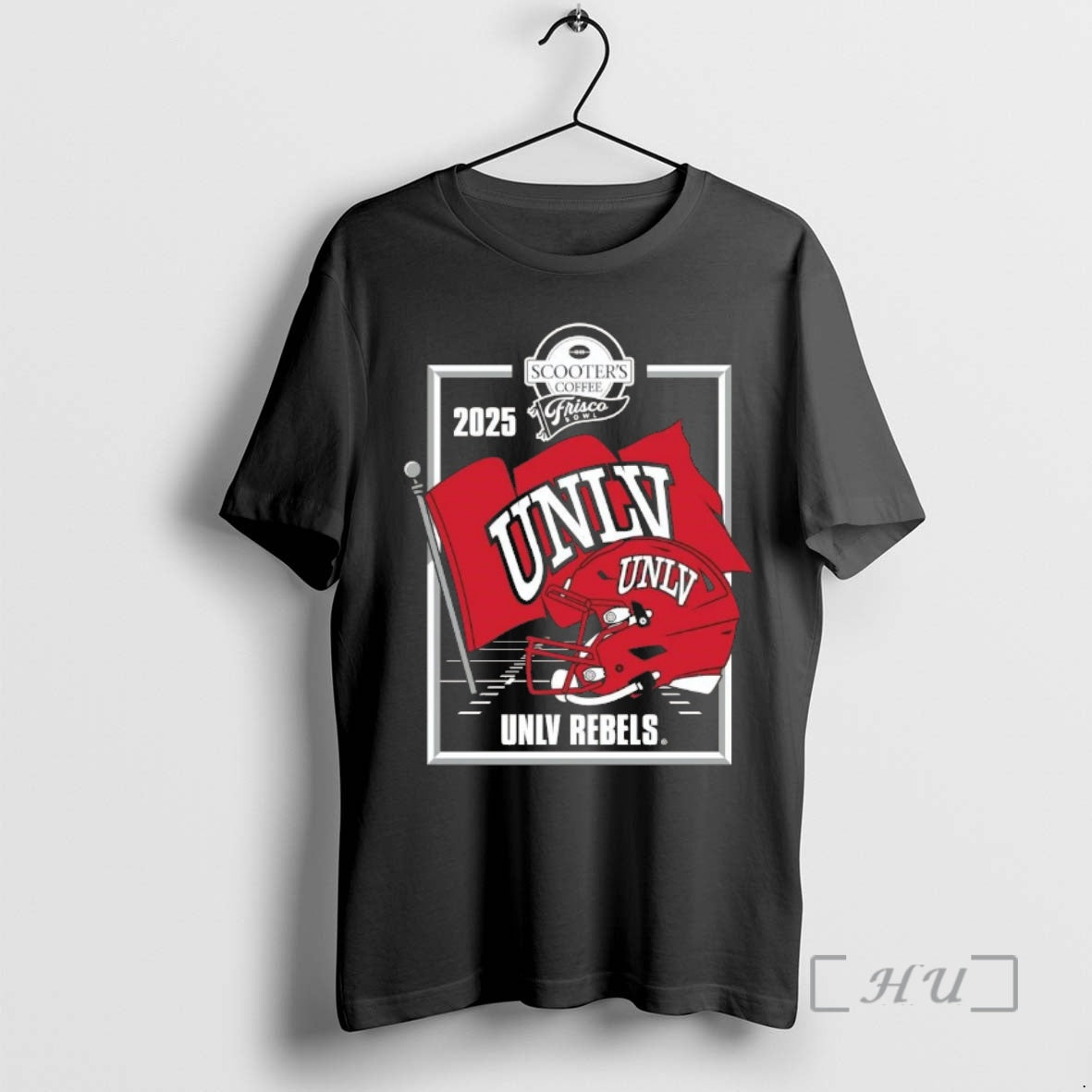 Officials Unlv Rebels 2025 Frisco Bowl Helmet Chriast T-Shirts, Hoodie, Sweatshirt