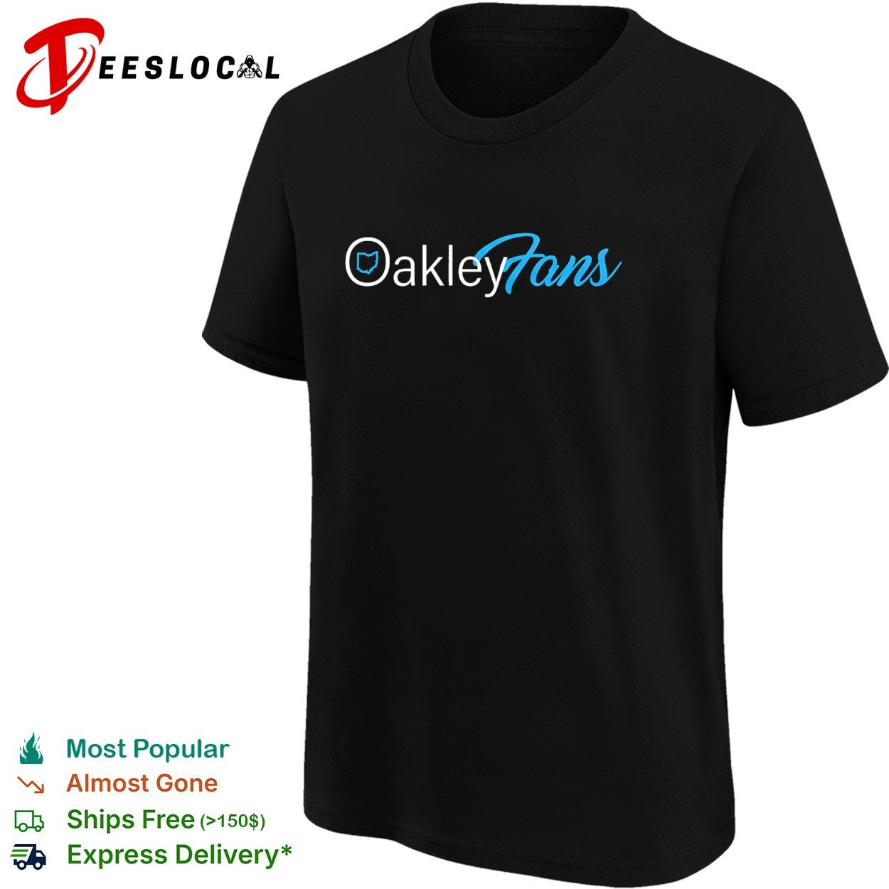 Ohio state pride OakleyFans blue typography graphic shirt