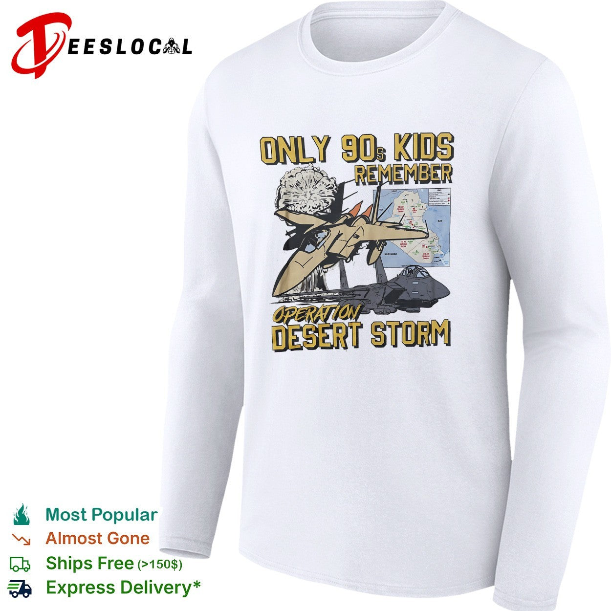 Only 90s kids remember Operation Desert Storm fighter jets shirt