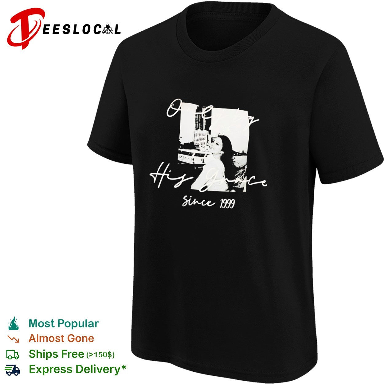 Only by His grace since 1999 personalized photo shirt