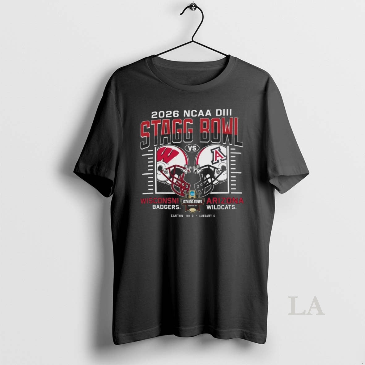 Original Wisconsin Badgers Vs Arizona Wildcats 2026 Ncaa Dii Stagg Bowl Canton Ohio January T-Shirts, Hoodie, Sweatshirt