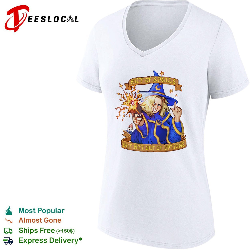Out of Spells but not out of Options Wizard Dungeons and Dragons Tabletop RPG shirt