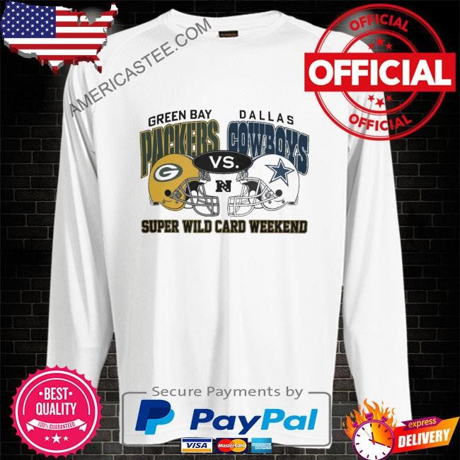Packers vs Dallas Cowboys helmet super wild card helmet shirt