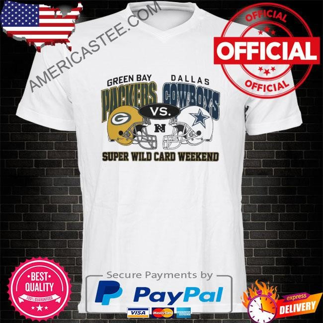 Packers vs Dallas Cowboys helmet super wild card helmet shirt