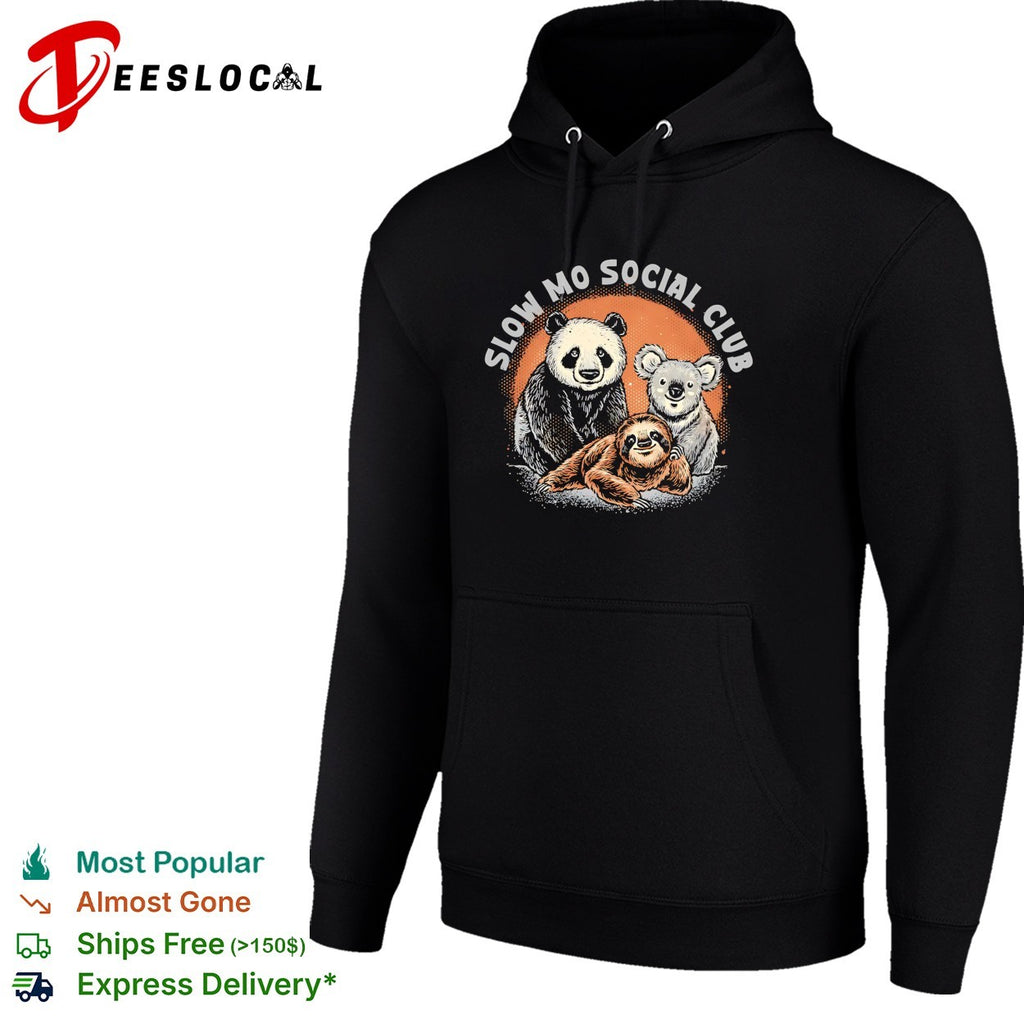 Panda koala and sloth Slow Mo Social Club shirt