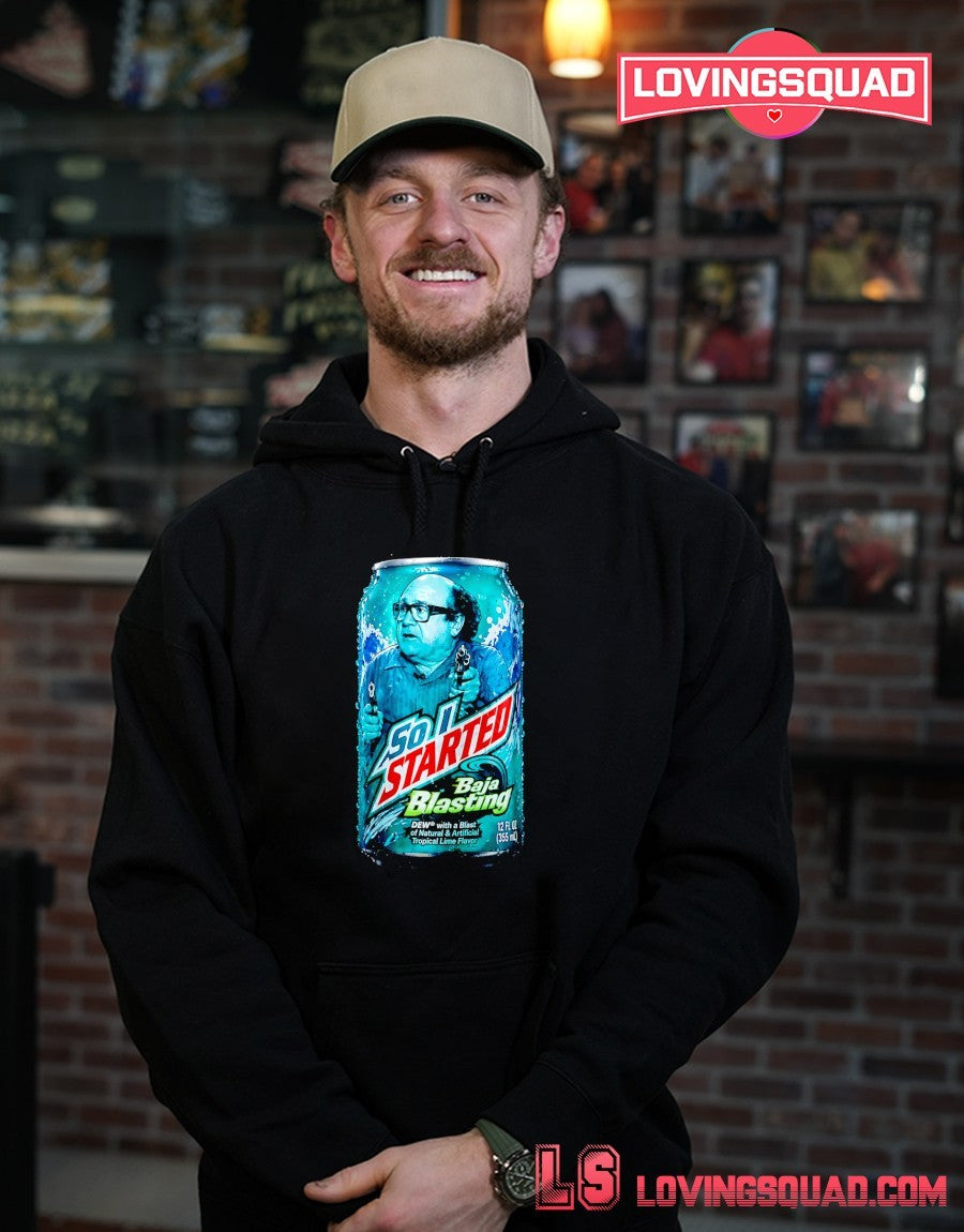 Parody Soda Can So I Started Blasting Mountain Dew Baja Blast can shirt