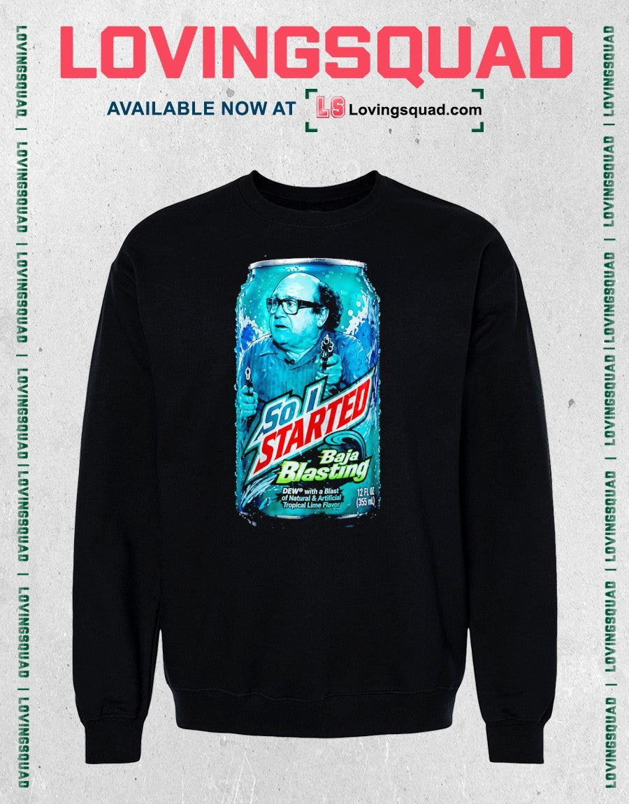 Parody Soda Can So I Started Blasting Mountain Dew Baja Blast can shirt