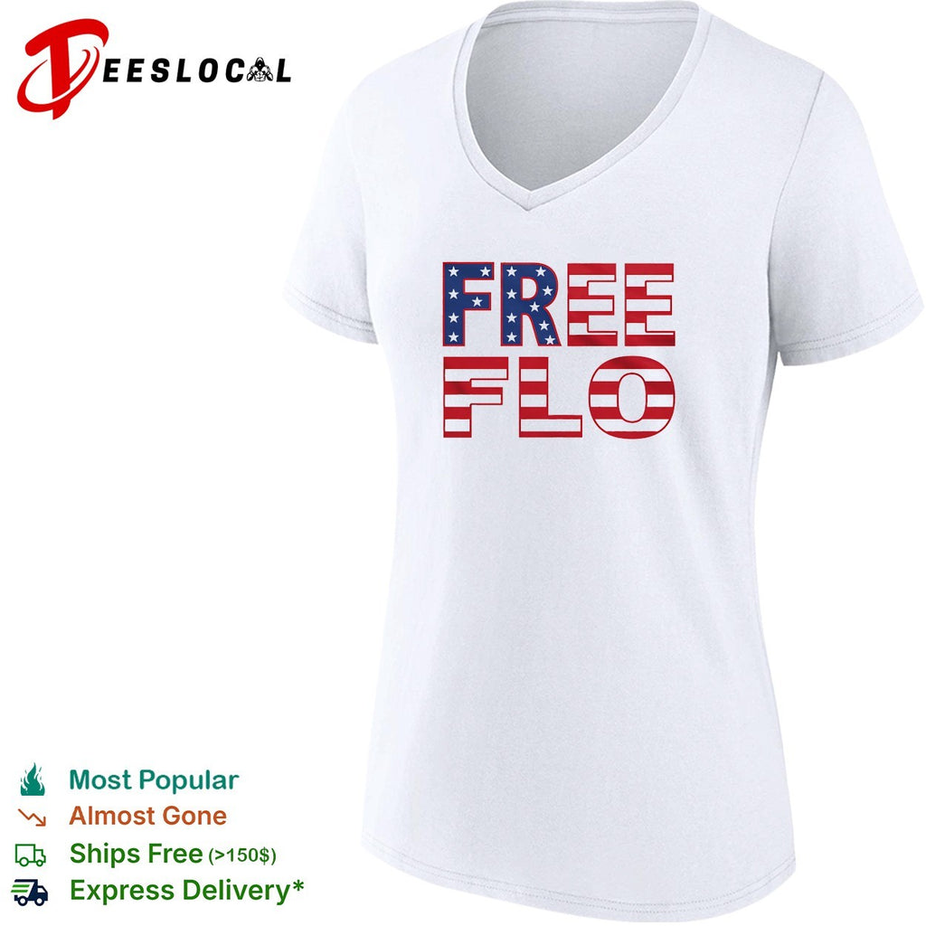 Patriotic USA flag stars and stripes typography shirt