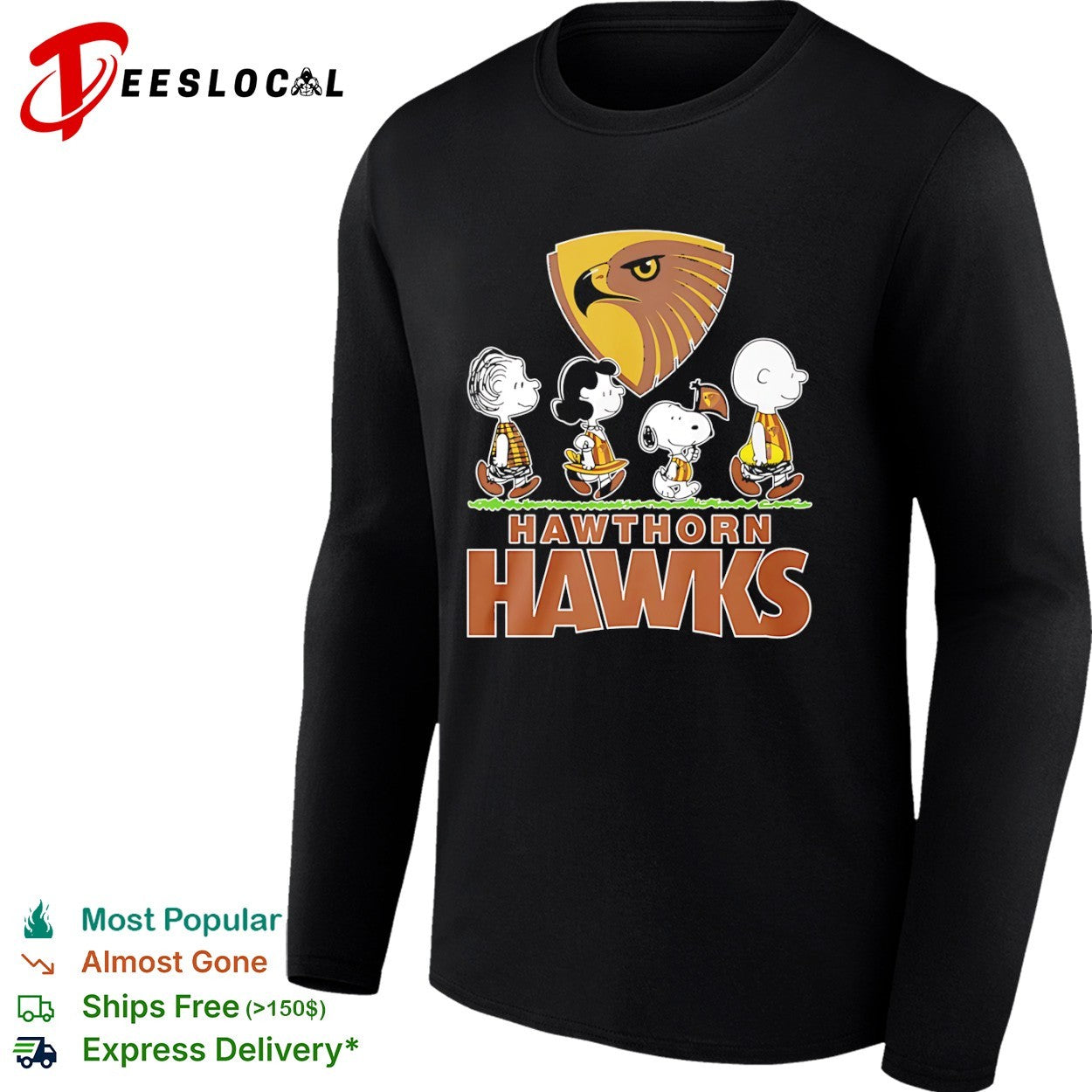 Peanuts characters Hawthorn Hawks shirt