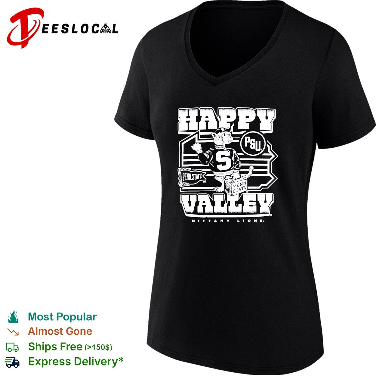 Penn State Happy Valley Nittany Lions PSU mascot shirt