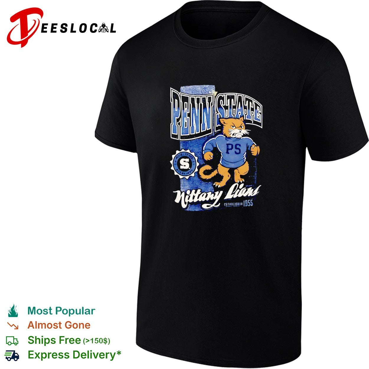 Penn State Nittany Lions mascot estd 1955 shirt