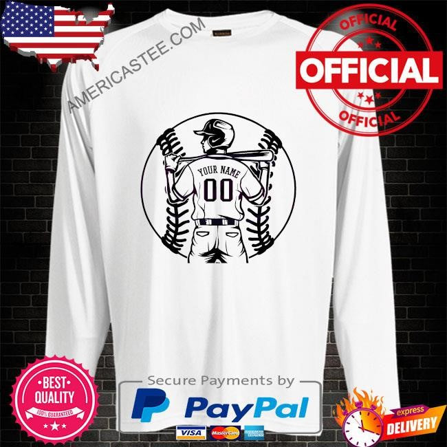 Personalized baseball player name shirt