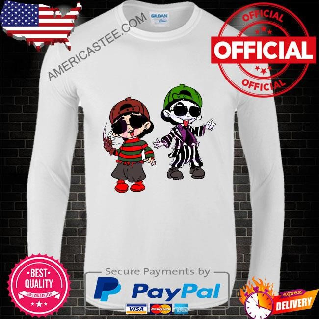 Peso pluma halloween freddy krueger and beetlejuice shirt