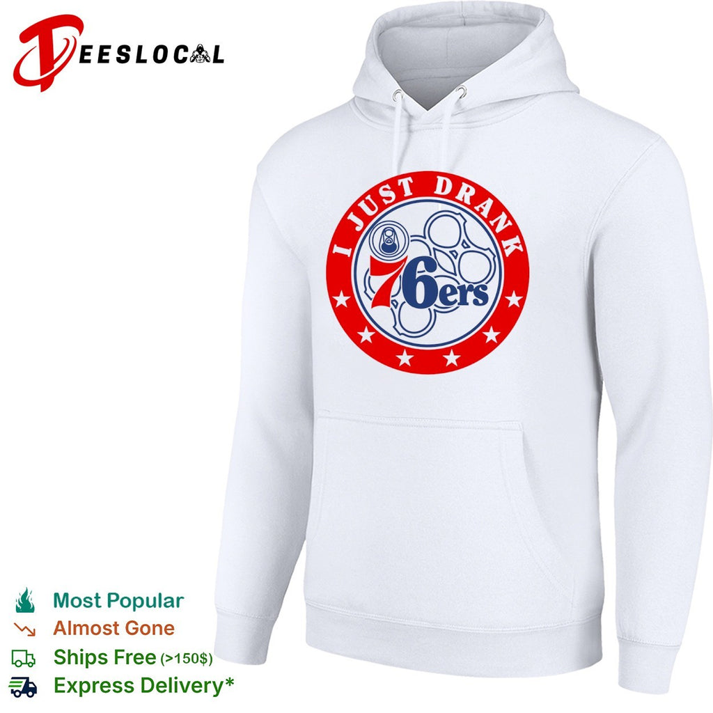 Philadelphia 76ers I just drank 76ers logo beer ring shirt