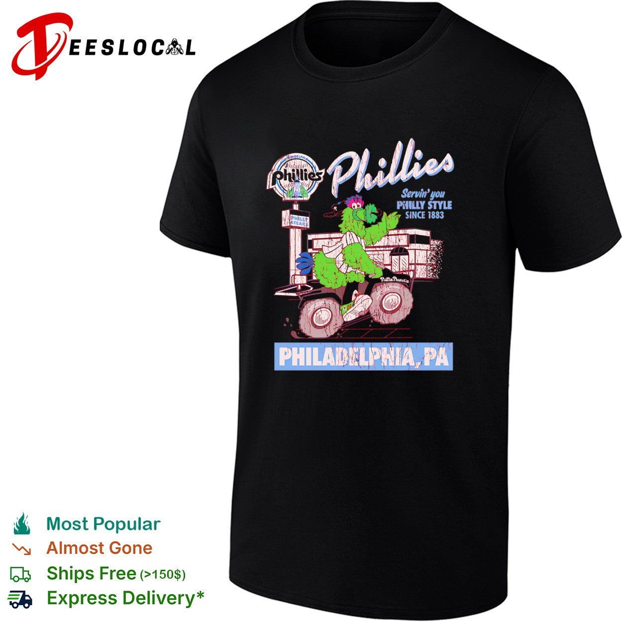 Phillie Phanatic Philadelphia Phillies Servin you Philly Style Since 1883 shirt