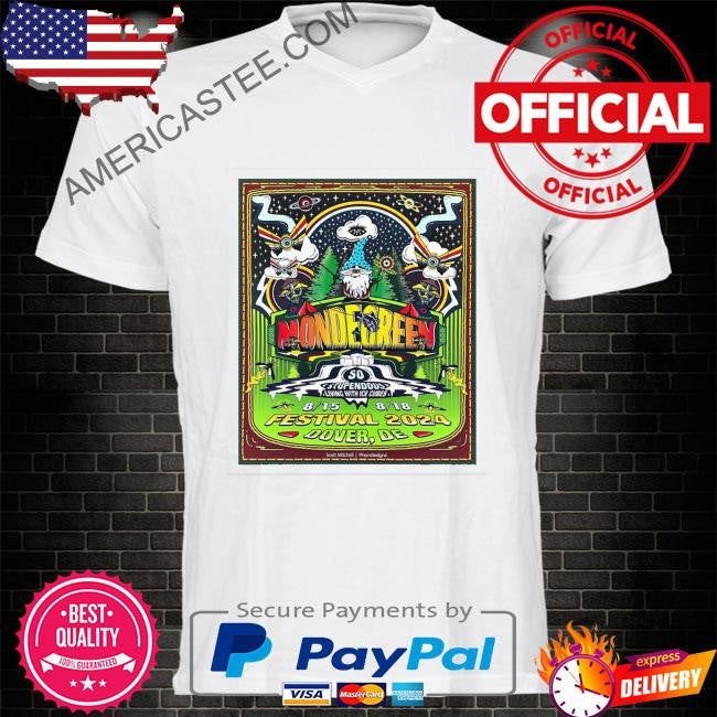 Phish mondegreen aug 15-18 2024 the woodlands in dover de poster shirt