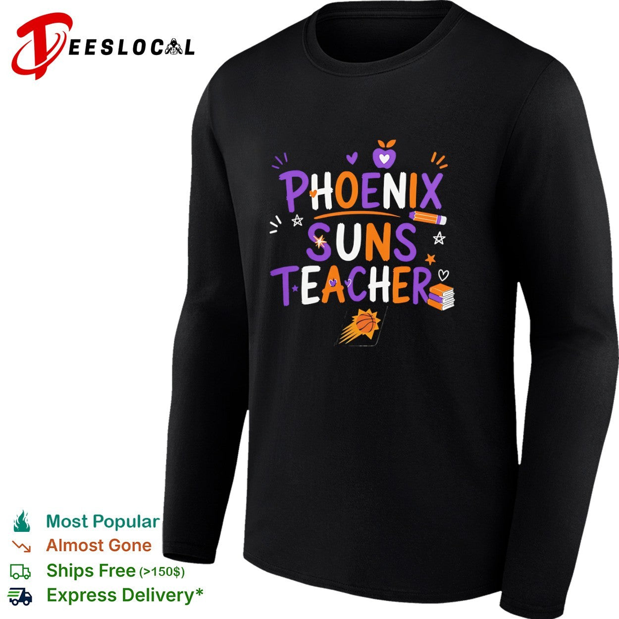 Phoenix Suns Teacher basketball fan education shirt