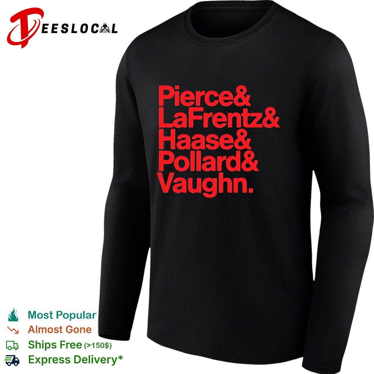 Pierce and LaFrentz and Haase and Pollard and Vaughn Kansas Jayhawks Basketball Roster shirt