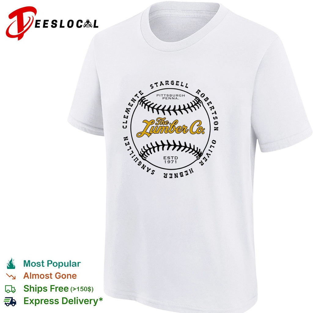 Pittsburgh Lumber Co 1971 baseball Clemente Stargell Robertson Oliver Hebner Sanguillen shirt