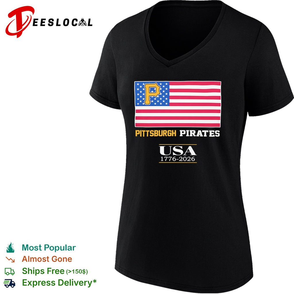 Pittsburgh Pirates USA 1776 2026 American Flag Logo Patriotic Baseball Team shirt