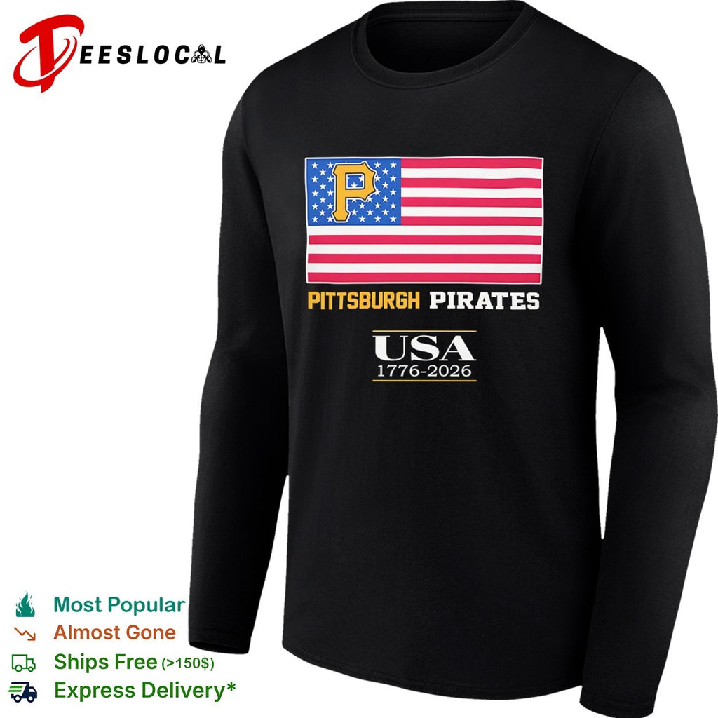 Pittsburgh Pirates USA 1776 2026 American Flag Logo Patriotic Baseball Team shirt