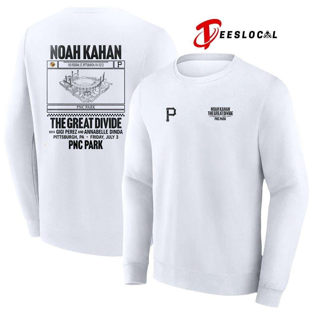 Pittsburgh Pirates x Noah Kahan the great divide stadium graphic shirt