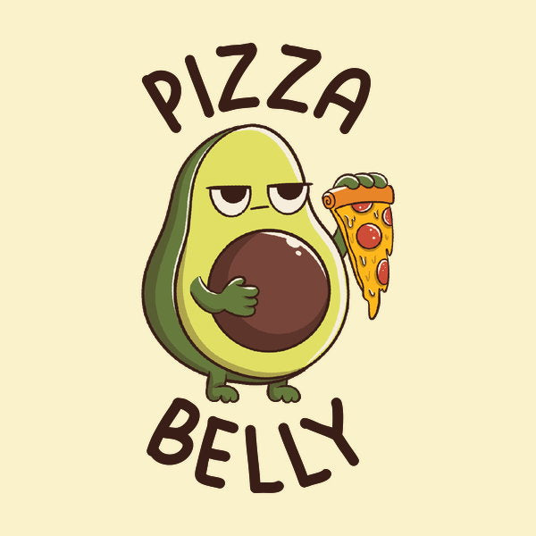 Pizza Belly Funny Avocado