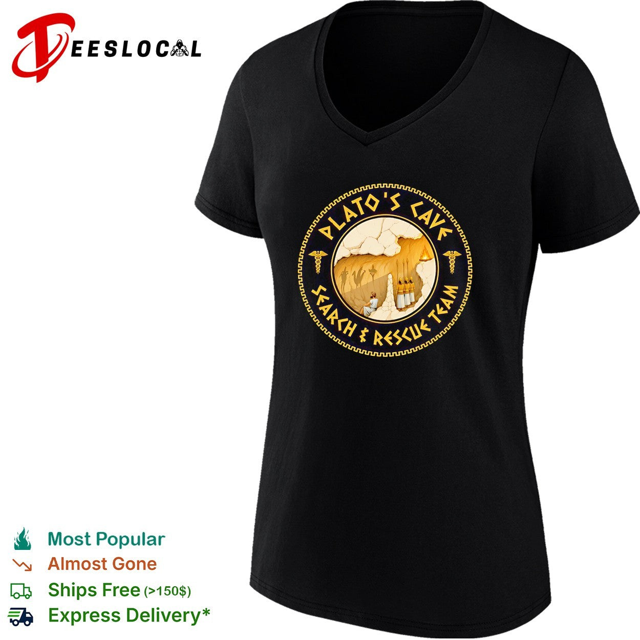 Plato’s cave search and rescue team philosophy shirt